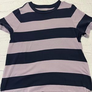 Madewell Navy and purple striped shirt!